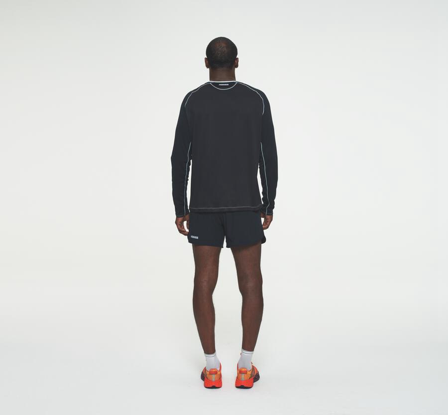 Hoka One One Top Erkek Mavi/Siyah - Performance Long Sleeve - WA1563289